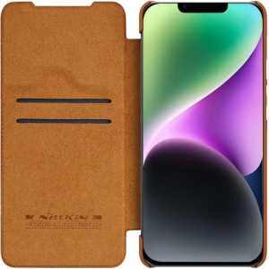 Etui Nillkin Qin Leather Pro Apple iPhone 14 Plus / 15 Plus brązowy