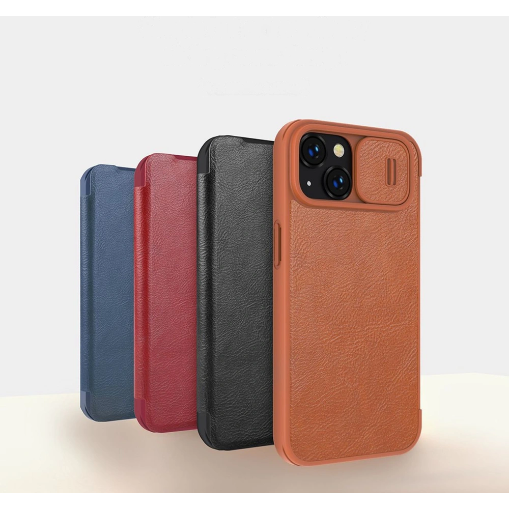 Etui Nillkin Qin Leather Pro Apple iPhone 14 Plus / 15 Plus brązowy