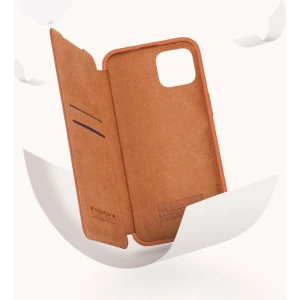 Etui Nillkin Qin Leather Pro Apple iPhone 14 Plus / 15 Plus brązowy