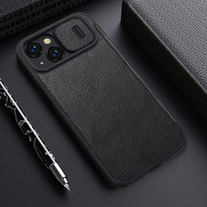 Etui Nillkin Qin Leather Pro Apple iPhone 14 Plus / 15 Plus brązowy