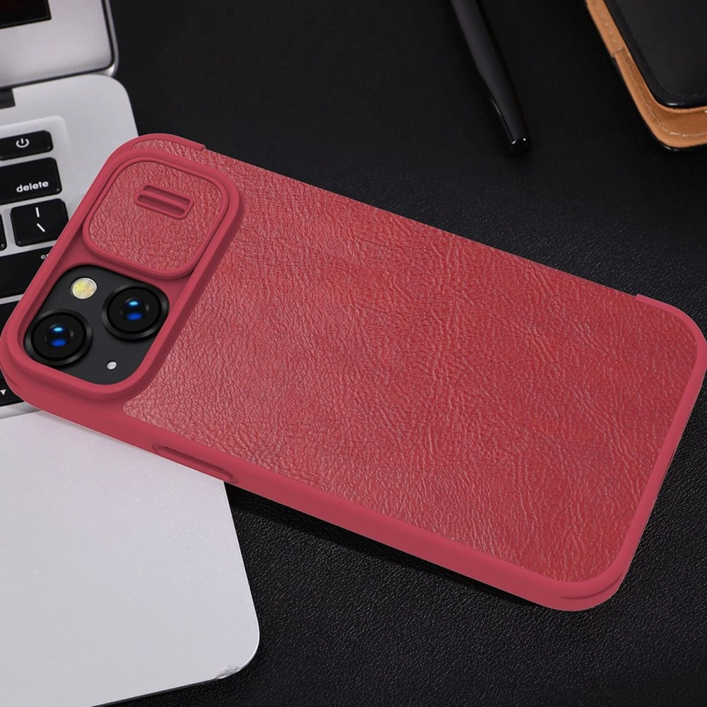 Etui Nillkin Qin Leather Pro Apple iPhone 14 Plus / 15 Plus brązowy