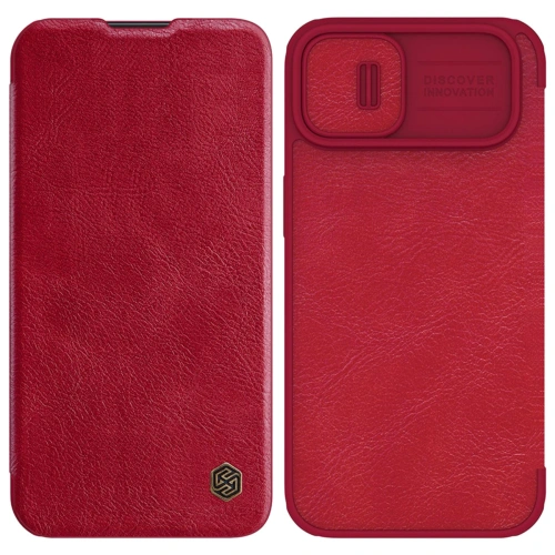 Kup Etui Nillkin Qin Leather Pro Apple iPhone 14 Plus / 15 Plus piros - NLK776 - {ean13} - Sklep Home Screen