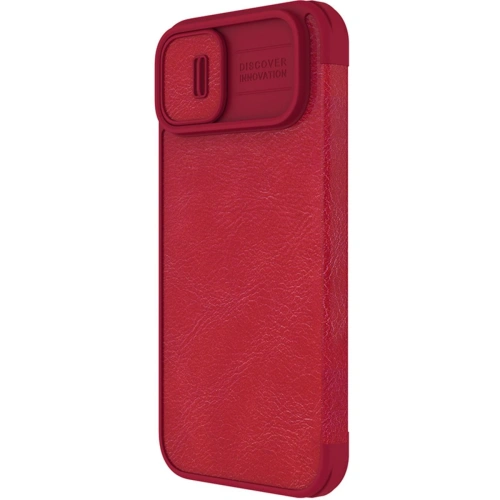 Kup Etui Nillkin Qin Leather Pro Apple iPhone 14 Plus / 15 Plus piros - NLK776 - {ean13} - Sklep Home Screen