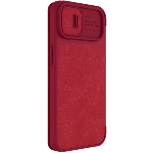 Kup Etui Nillkin Qin Leather Pro Apple iPhone 14 Plus / 15 Plus piros - NLK776 - {ean13} - Sklep Home Screen