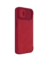 Kup Etui Nillkin Qin Leather Pro Apple iPhone 14 Plus / 15 Plus piros - NLK776 - {ean13} - Sklep Home Screen
