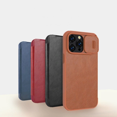 Kup Etui Nillkin Qin Leather Pro Apple iPhone 14 Pro Max hnědý - NLK779 - {ean13} - Sklep Home Screen