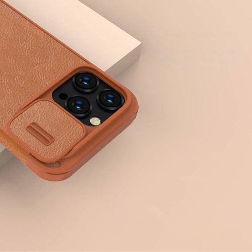 Kup Etui Nillkin Qin Leather Pro Apple iPhone 14 Pro Max hnědý - NLK779 - {ean13} - Sklep Home Screen