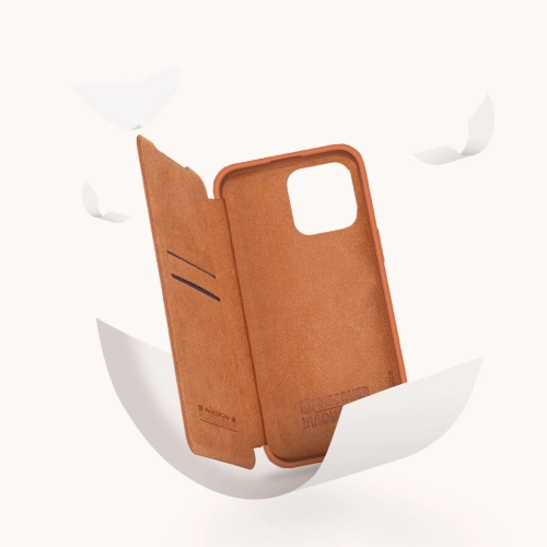 Kup Etui Nillkin Qin Leather Pro Apple iPhone 14 Pro Max hnědý - NLK779 - {ean13} - Sklep Home Screen