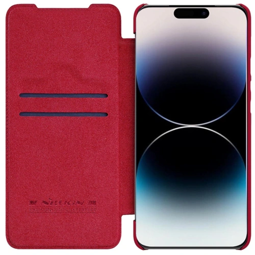 Kup Etui Nillkin Qin Leather Pro Apple iPhone 14 Pro Max červená - NLK780 - {ean13} - Sklep Home Screen