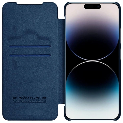 Kup Etui Nillkin Qin Leather Pro Case Apple iPhone 14 Pro Max modrý - NLK781 - {ean13} - Sklep Home Screen