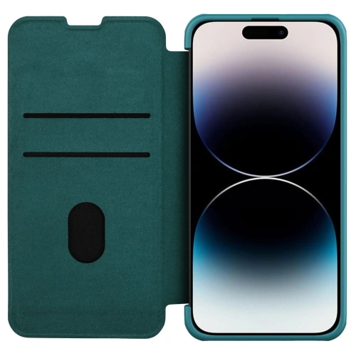 Kup Case Nillkin Qin Leather Pro Case Apple iPhone 14 Pro Max grün - NLK789 - {ean13} - Sklep Home Screen