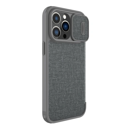 Kup Case Nillkin Qin Cloth Pro Apple iPhone 14 Pro grau - NLK793 - {ean13} - Sklep Home Screen