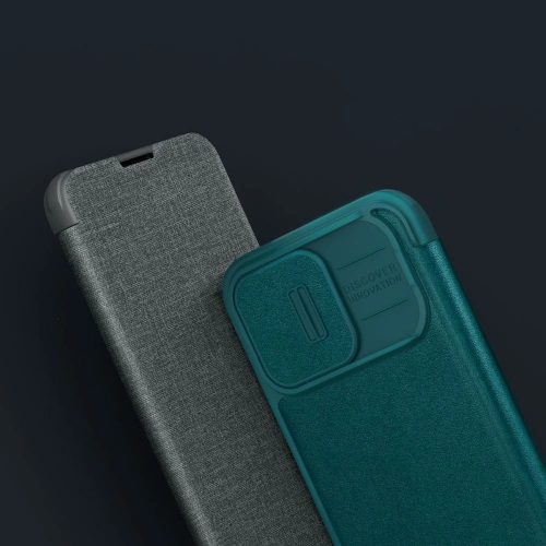 Kup Etui Nillkin Qin Cloth Pro Apple iPhone 14 Pro šedé - NLK793 - {ean13} - Sklep Home Screen