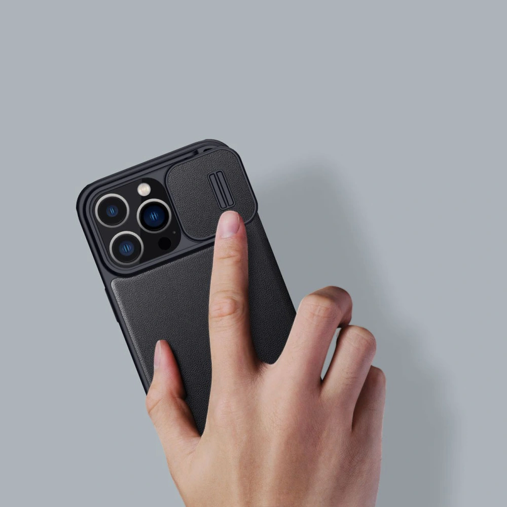 Etui Nillkin Qin Cloth Pro Apple iPhone 14 Pro Max szary