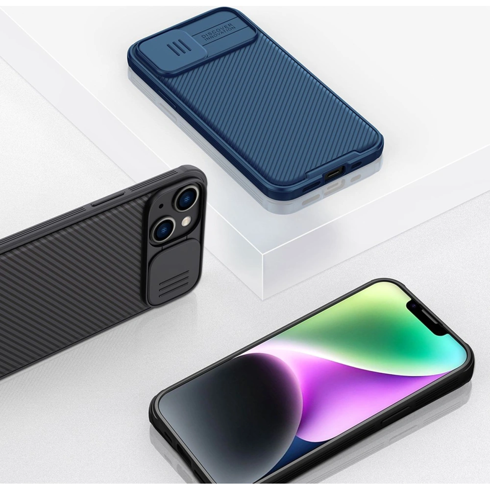 Etui Nillkin CamShield Pro Magnetic MagSafe Case Apple iPhone 14 niebieski