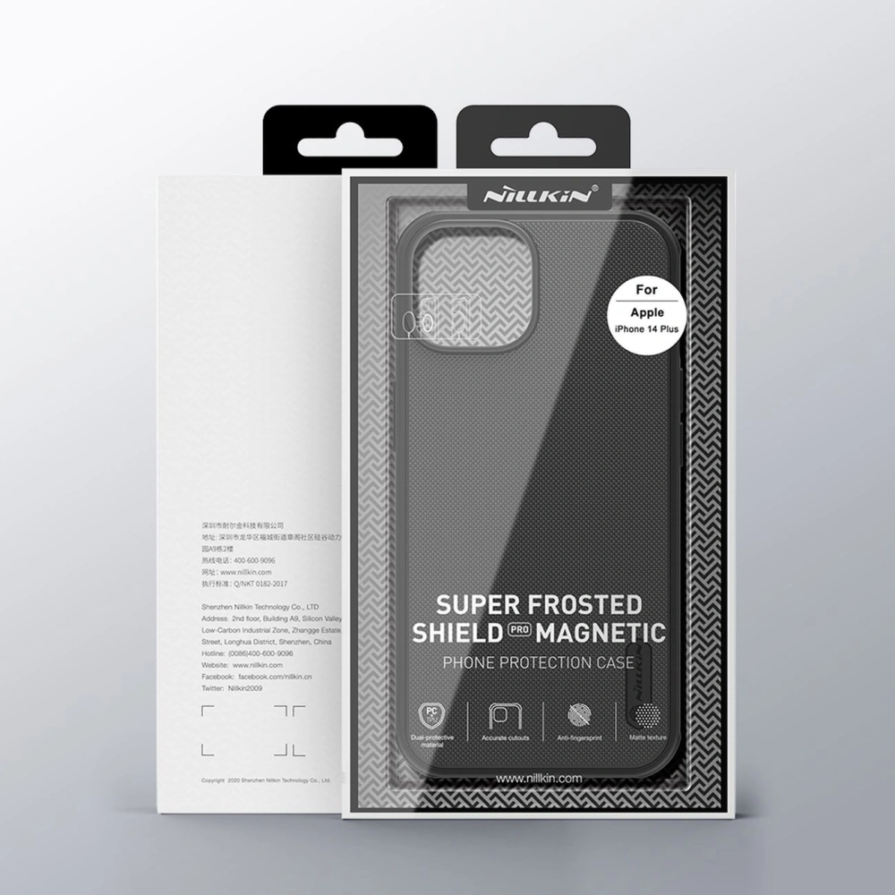 Etui Nillkin Super Frosted Shield Pro Magnetic MagSafe Apple iPhone 14 Plus / 15 Plus niebieski