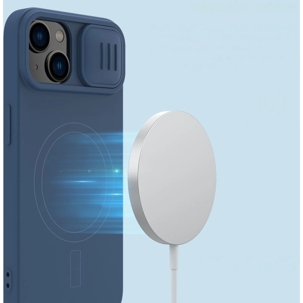 Etui Nillkin CamShield Magnetic Silicone MagSafe Apple iPhone 14 zielony