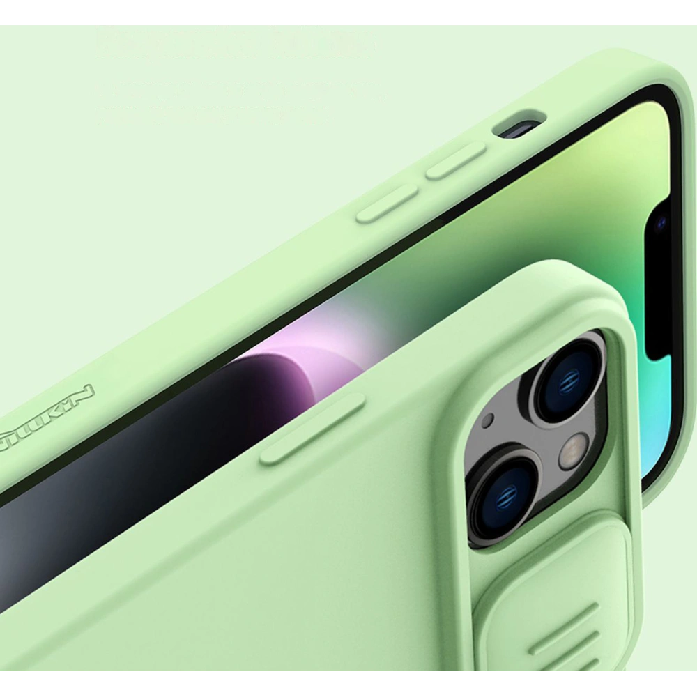 Etui Nillkin CamShield Magnetic Silicone MagSafe Apple iPhone 14 zielony