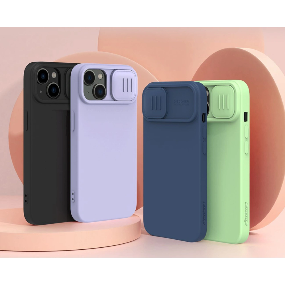 Etui Nillkin CamShield Magnetic Silicone MagSafe Apple iPhone 14 fioletowy