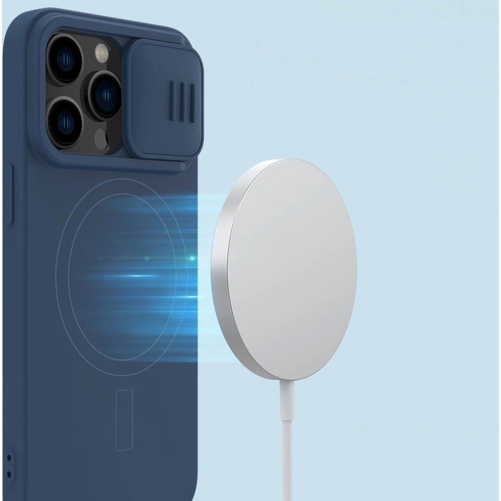 Etui Nillkin CamShield Magnetic Silicone MagSafe Apple iPhone 14 Pro zielony