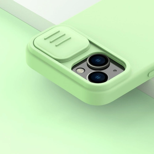 Kup Etui Nillkin CamShield Silky Silicone MagSafe Apple iPhone 14 albastru - NLK844 - {ean13} - Sklep Home Screen