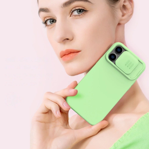 Kup Etui Nillkin CamShield Silky Silicone Apple iPhone 14 Pro albastru - NLK848 - {ean13} - Sklep Home Screen