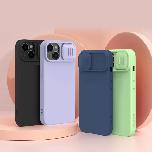 Kup Case Nillkin CamShield Silky Silicone MagSafe Apple iPhone 14 Plus / 15 Plus schwarz - NLK851 - {ean13} - Sklep Home Screen