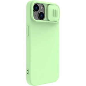 Etui Nillkin CamShield Silky Silicone MagSafe Apple iPhone 14 Plus / 15 Plus zielony