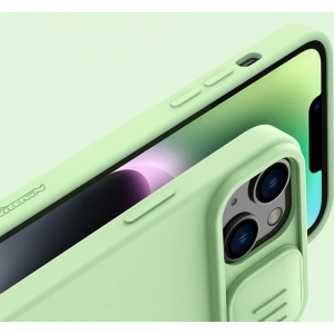 Etui Nillkin CamShield Silky Silicone MagSafe Apple iPhone 14 Plus / 15 Plus zielony
