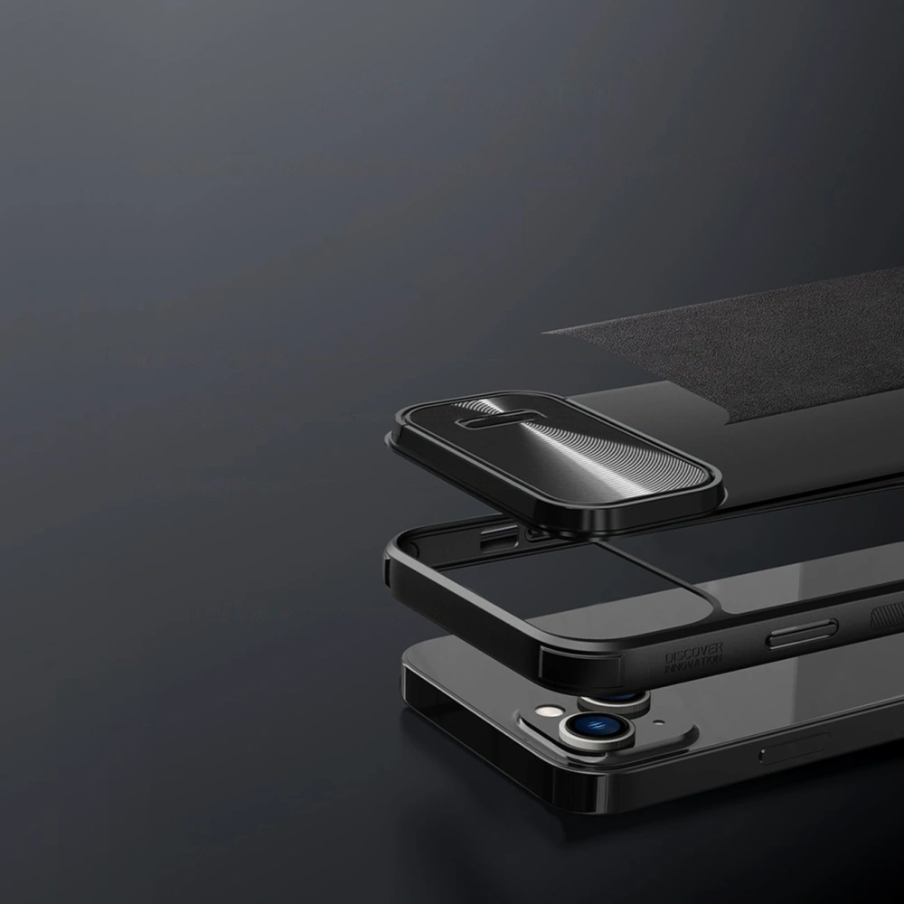 Etui Nillkin CamShield Leather S Apple iPhone 14 czarny