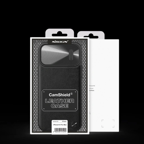 Kup Etui Nillkin CamShield Leather S Apple iPhone 14 Pro Max fekete - NLK859 - {ean13} - Sklep Home Screen