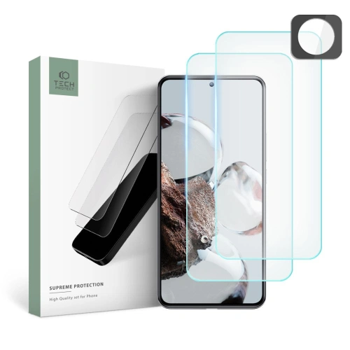 Kup Edzett üveg + fényképezőgép lencsékre Tech-Protect Supreme Set Xiaomi 12T Pro Clear [2+1 PACK] - THP1566 - {ean13} - Sklep Home Screen