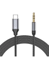Kabel audio Tech-Protect Ultraboost USB-C/mini Jack 3.5mm 100cm Černý