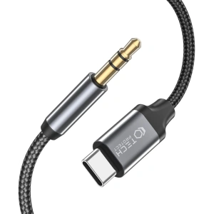 Kabel audio Tech-Protect Ultraboost USB-C/mini Jack 3.5mm 100cm Black