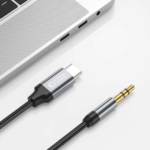 Kup Kabel audio Tech-Protect Ultraboost USB-C/mini Jack 3.5mm 100cm Černý - THP1582 - {ean13} - Sklep Home Screen