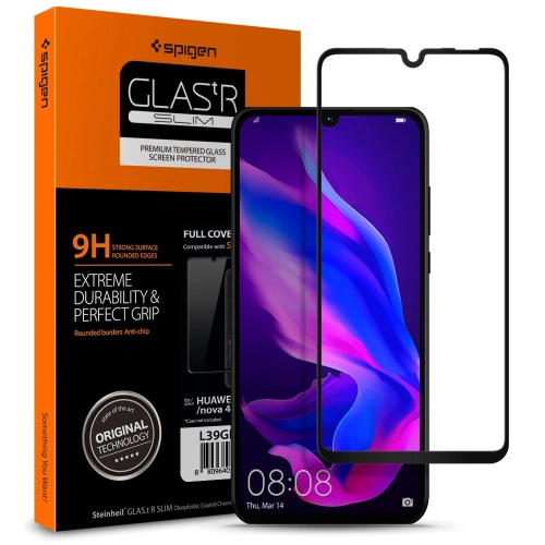 Kup Gehärtetes Glas Spigen GLAS.tR Slim Huawei P30 Lite Schwarz - SPN2577 - {ean13} - Sklep Home Screen