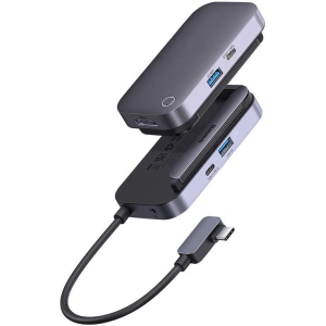 Kup Hub 4in1 Baseus PadJoy Series USB-C zu USB 3.0 + HDMI + USB-C PD + Klinke 3.5mm (Grau) - BSU3700 - {ean13} - Sklep Home Screen