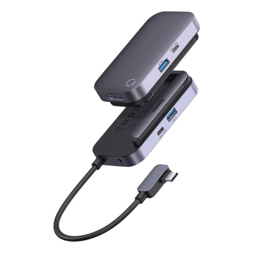 Kup Hub 4in1 Baseus PadJoy Series USB-C zu USB 3.0 + HDMI + USB-C PD + Klinke 3.5mm (Grau) - BSU3700 - {ean13} - Sklep Home Screen