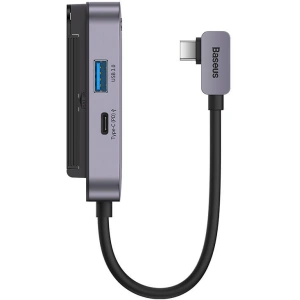 Kup Hub 4in1 Baseus PadJoy Series USB-C zu USB 3.0 + HDMI + USB-C PD + Klinke 3.5mm (Grau) - BSU3700 - {ean13} - Sklep Home Screen