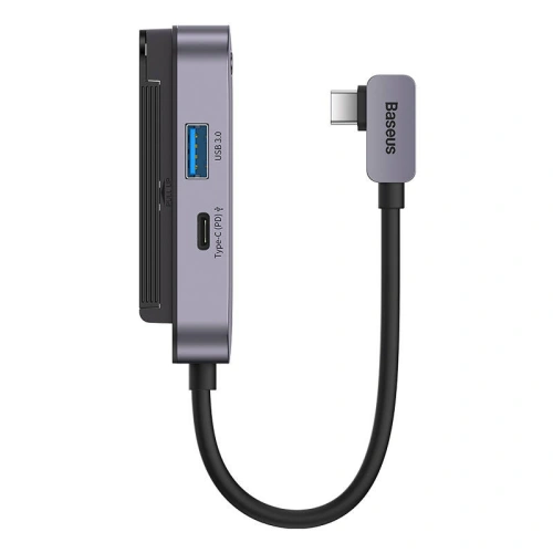 Kup Hub 4in1 Baseus PadJoy Series USB-C zu USB 3.0 + HDMI + USB-C PD + Klinke 3.5mm (Grau) - BSU3700 - {ean13} - Sklep Home Screen