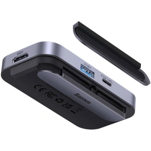 Kup Hub 4in1 Baseus PadJoy Series USB-C zu USB 3.0 + HDMI + USB-C PD + Klinke 3.5mm (Grau) - BSU3700 - {ean13} - Sklep Home Screen