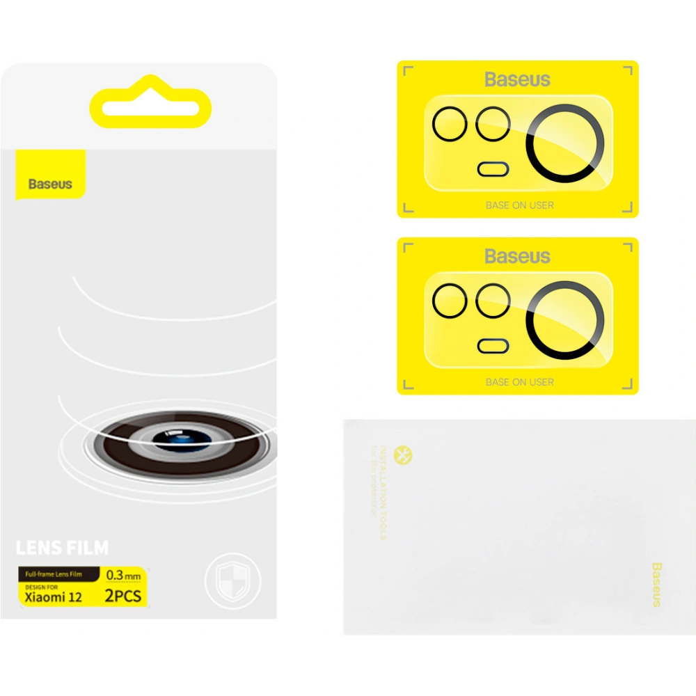 Folia na aparat Baseus Lens Protector Xiaomi 12 0.3mm przezroczysta [2 PACK]