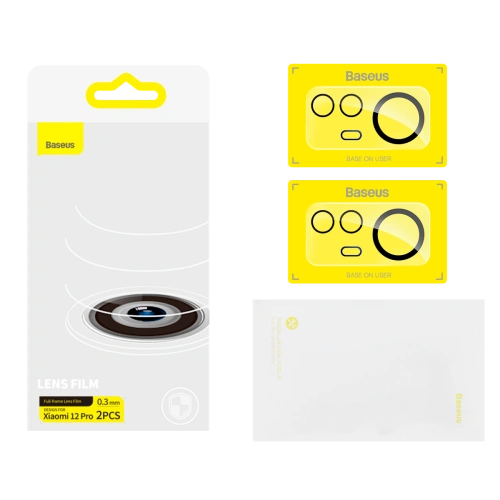 Kup Folie na aparát Baseus Lens Protector Xiaomi 12 Pro 0.3mm průhledná [2 PACK] - BSU3704 - {ean13} - Sklep Home Screen