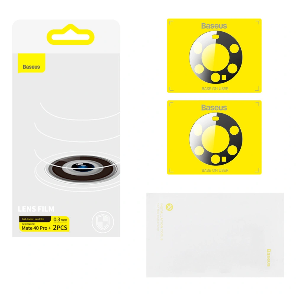 Folia na aparat Baseus Lens Protector Huawei Mate 40 Pro+ Plus 0.3mm przezroczysta [2 PACK]