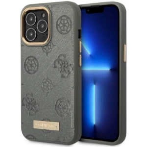 Kup Case Guess GUHMP13LSAPSTG Apple iPhone 13 Pro grau/grey Hardcase Peony Logo Plate MagSafe - GUE2268 - {ean13} - Sklep Home Screen