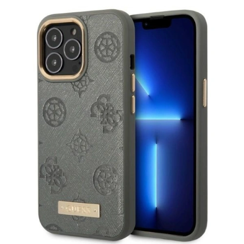 Kup Etui Guess GUHMP13LSAPSTG Apple iPhone 13 Pro šedé/grey hardcase Peony Logo Plate MagSafe - GUE2268 - {ean13} - Sklep Home Screen