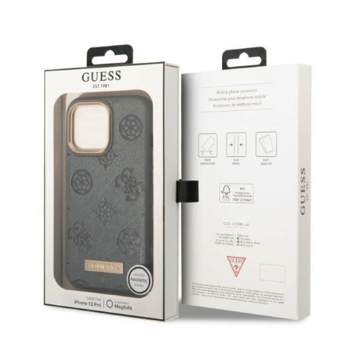 Kup Etui Guess GUHMP13LSAPSTG Apple iPhone 13 Pro šedé/grey hardcase Peony Logo Plate MagSafe - GUE2268 - {ean13} - Sklep Home Screen