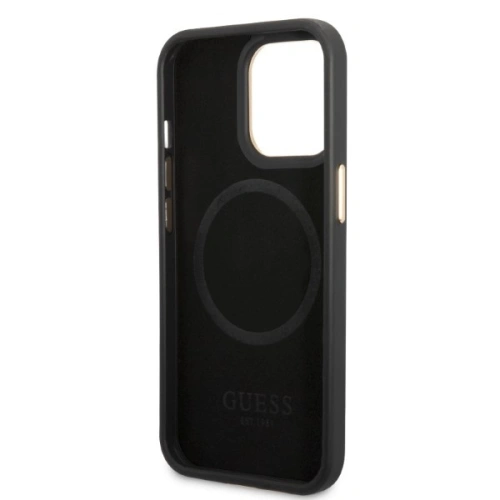 Kup Etui Guess GUHMP13LSAPSTK Apple iPhone 13 Pro černý/black hardcase Peony Logo Plate MagSafe - GUE2269 - {ean13} - Sklep Home Screen