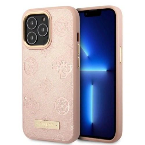 Kup Etui Guess GUHMP13LSAPSTP Apple iPhone 13 Pro różowy/pink hardcase Peony Logo Plate MagSafe - GUE2270 - {ean13} - Sklep Home Screen