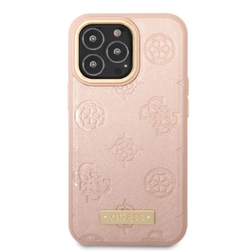 Kup Etui Guess GUHMP13LSAPSTP Apple iPhone 13 Pro różowy/pink hardcase Peony Logo Plate MagSafe - GUE2270 - {ean13} - Sklep Home Screen